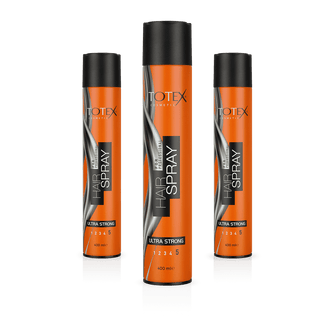 TOTEX Ultra Strong Aerosol Spray 400 ml- Aerosol special hair spray for men and women