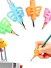 Children Pencil Holder Tools Silicone Two Finger Ergonomic Posture Correction Tools Pencil Grip Writing Aid Grip(random color)