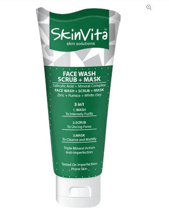 SkinVita 3 in 1 Face Wash Scrub Mask 175 ML